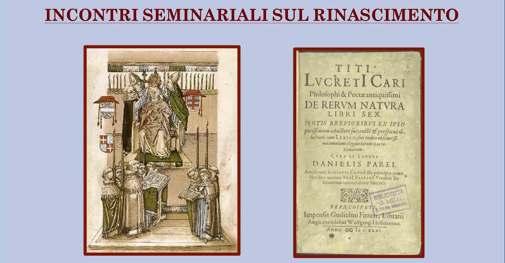 Incontri seminariali sul Rinascimento