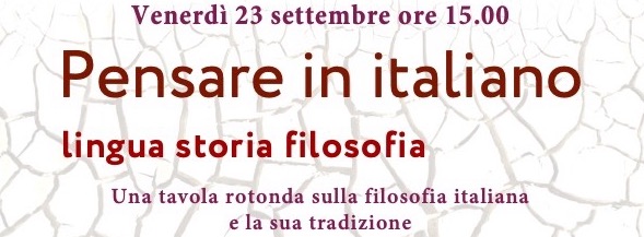 Tavola rotonda Pensare in italiano
